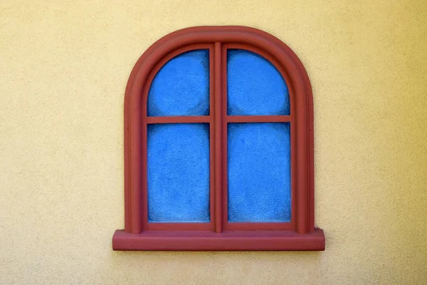 Ventana Decorativa Edificio Ventana Pintada Pared —  Fotos de Stock