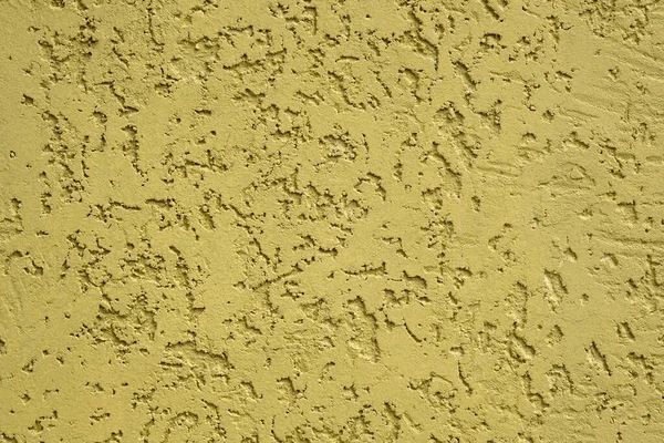 Gelber Strukturierter Stuckhintergrund Farbiger Betonputz Mit Borkenkäfermuster Dekorativen Gips Textur — Stockfoto