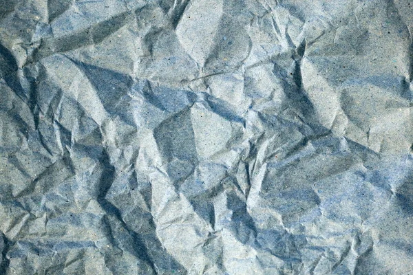 Crumpled Gray Paper Background Messy Wrinkled Parchment Top View Wrapping — Stock Photo, Image