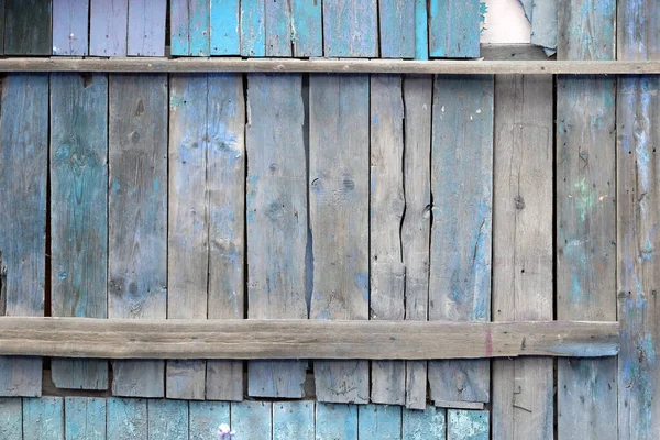 Texture Blue Paint Wooden Surface Fence Grunge Retro Background Old — Stock Photo, Image