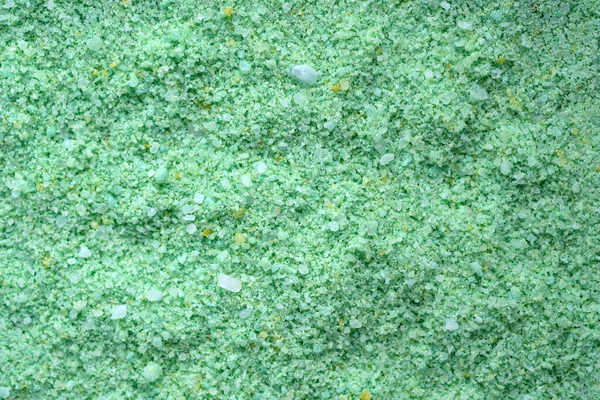 Zelené Moře Sůl Top View Pozadí Granule Mořské Soli Přídavkem — Stock fotografie