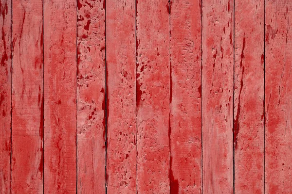 Gebarsten Licht Rood Hout Achtergrond Hout Verticale Plank Gekrast Oppervlak — Stockfoto