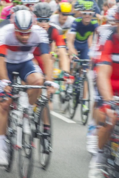 Cicliști de curse, Ceață de mișcare — Fotografie, imagine de stoc