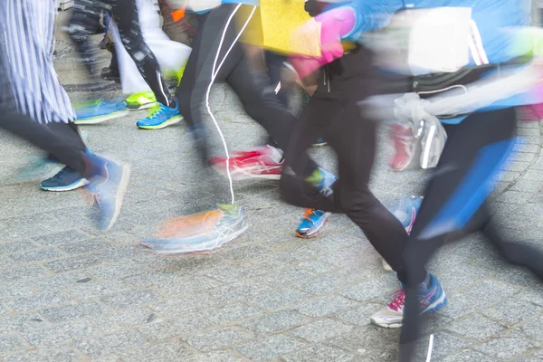 Runners on the street — Stock Photo, Image