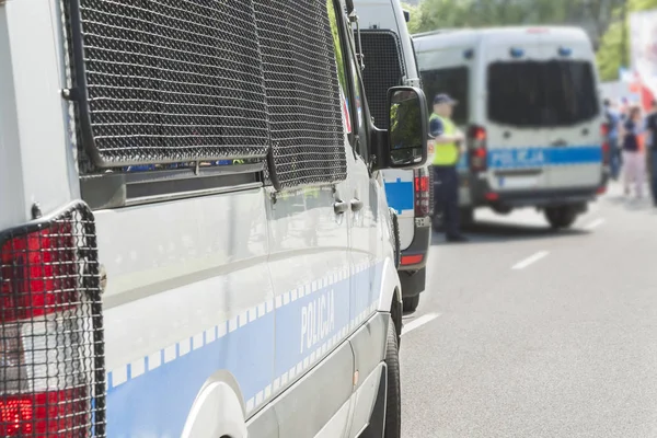 Police Vans, Polônia — Fotografia de Stock