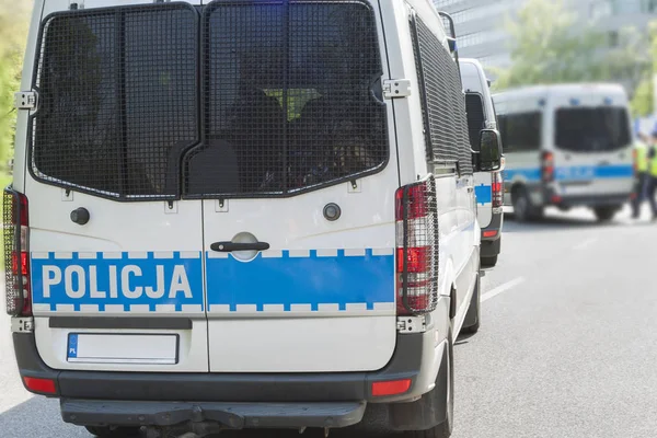 Police Vans, Polônia Fotografias De Stock Royalty-Free