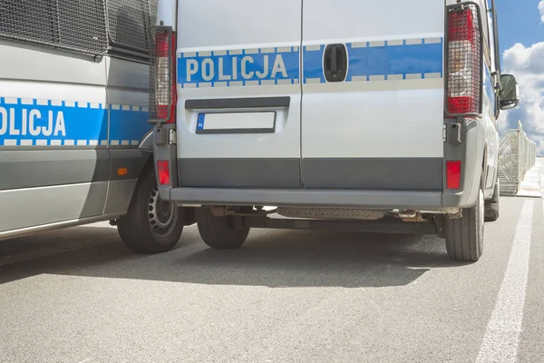 Police Vans, Polônia — Fotografia de Stock