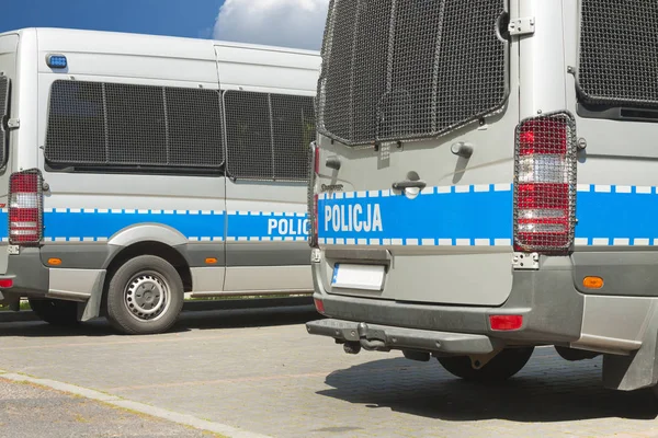 Police Vans, Polônia — Fotografia de Stock