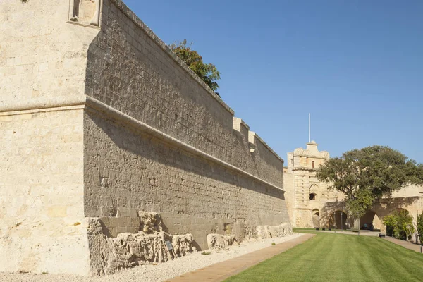 Malta, Mdina, City Walls — Stock Photo, Image