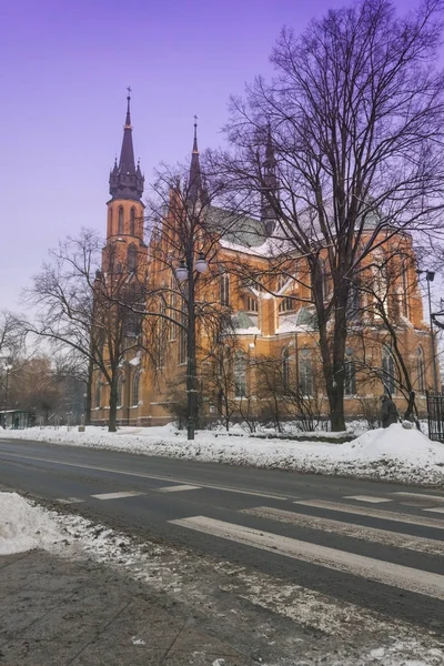 Poland, Radom, Cathedral, Winter — Stock Photo, Image