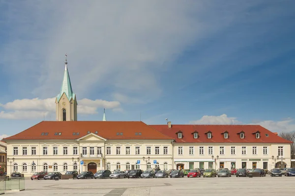 Polonia, Malopolska, Oswiecim, Plaza del Mercado — Foto de Stock