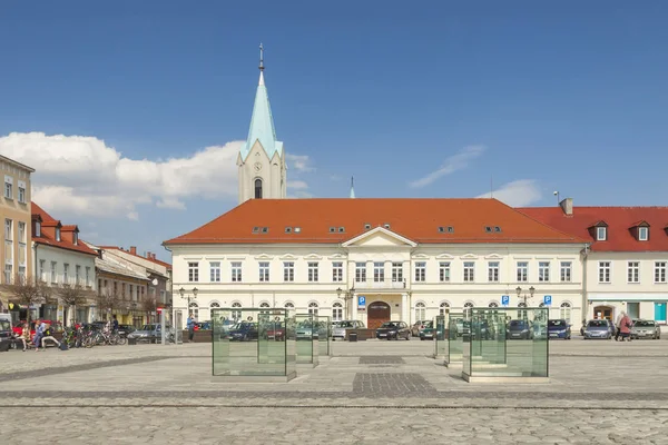 Polónia, Malopolska, Oswiecim, Market Square — Fotografia de Stock