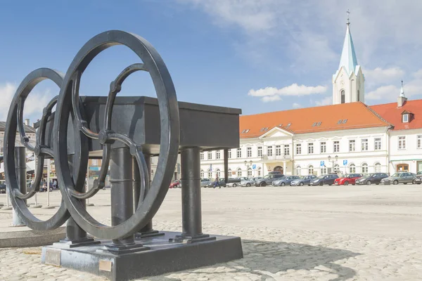 Polónia, Malopolska, Oswiecim, Market Square — Fotografia de Stock