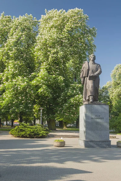 Polónia, Silésia, Gliwice, Estátua Adam Mickiewicz — Fotografia de Stock