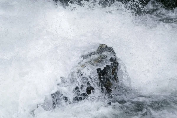 Rapid Water Foams Rock River — Stock Photo, Image