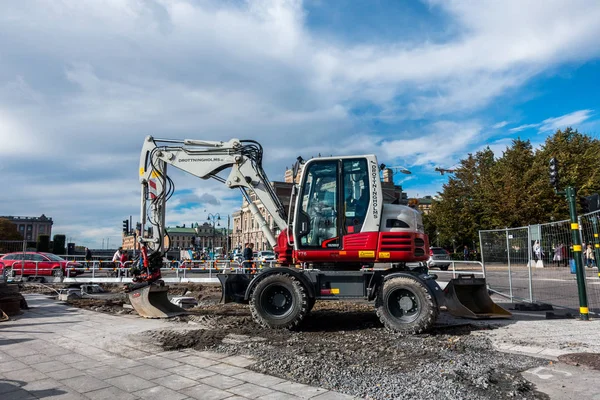 Excavator on a work site — Stock Photo, Image