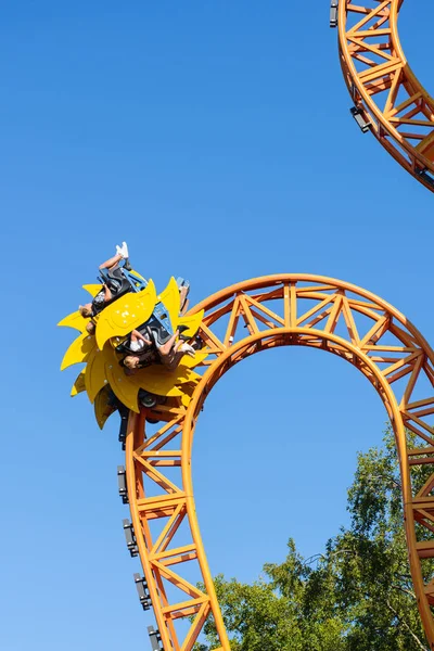 Park rozrywki Linnanmaki, Kirnu roller coaster — Zdjęcie stockowe