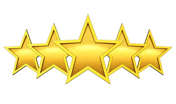 Five golden stars — Stock Photo, Image