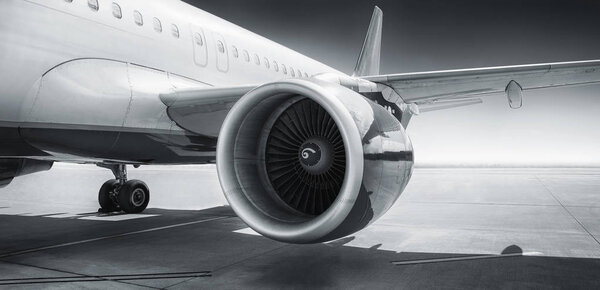 turbine of an airliner