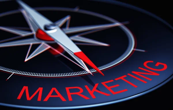 Blue marketing compass — Stock Photo, Image