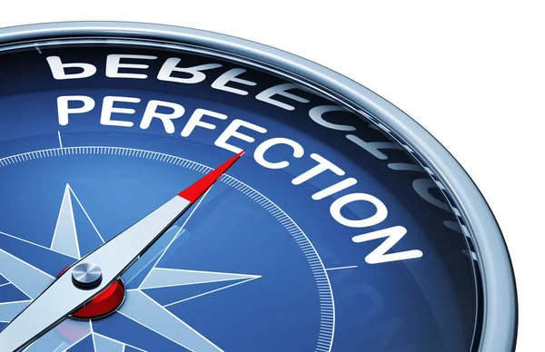 Blue perfection compass — Stock Photo, Image