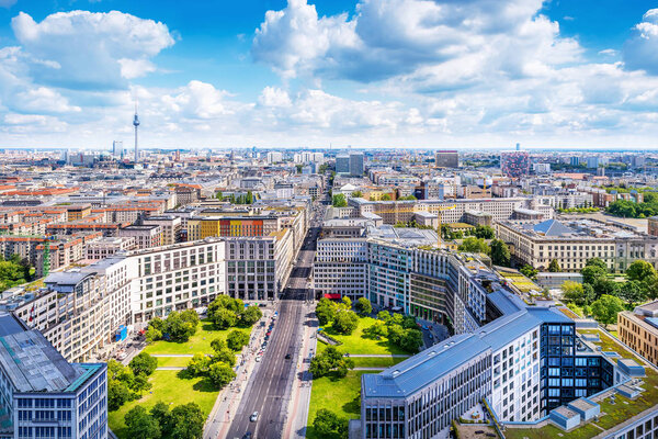 Panoramic view at the berlin city center