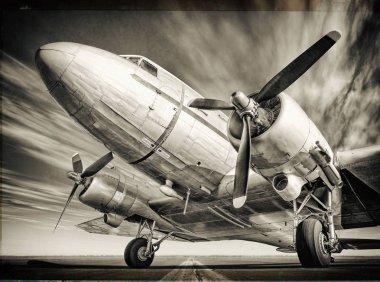 Vintage tarzı tarihi uçak