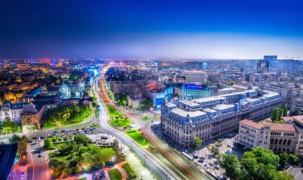 Boekarest Tussen Dag Nacht — Stockfoto