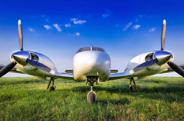 Avião Esportes Contra Céu Azul — Fotografia de Stock