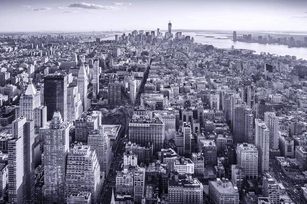 Panoramic view at manhattan new york
