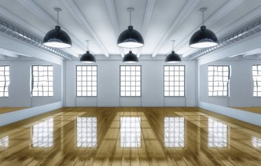 Stüdyo arkaplanının 3 boyutlu canlandırması