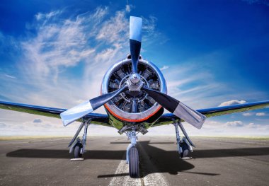 Spor uçak üstünde bir uçak pisti