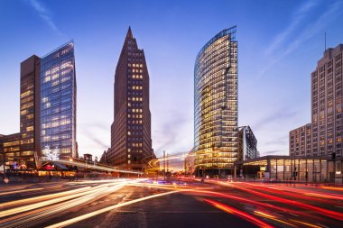 Berlin, Potsdamer Platz Gün batımında
