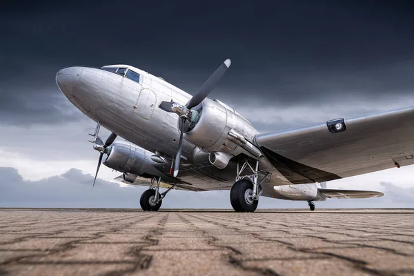 Bajo Ángulo Disparo Una Aeronave Histórica — Foto de Stock