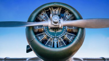 Tarihi bir uçağın pervanesi