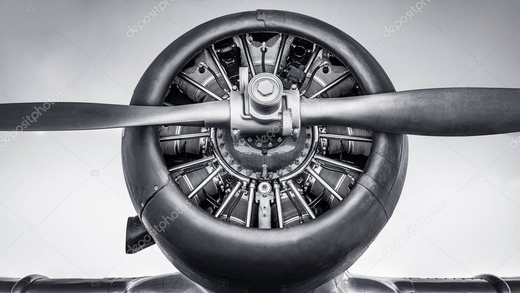 propeller of an historical airplane