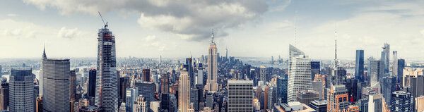Panoramic view at the skyline of new york