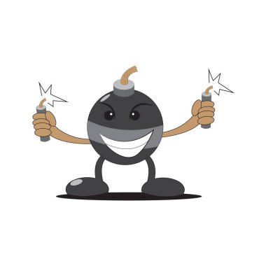 Smiley vektör çizim - teklif patlama bomba yüz