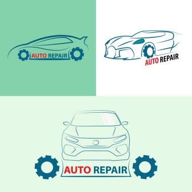 Otomatik logo tasarım şablonu. Vektör illüstrasyonu