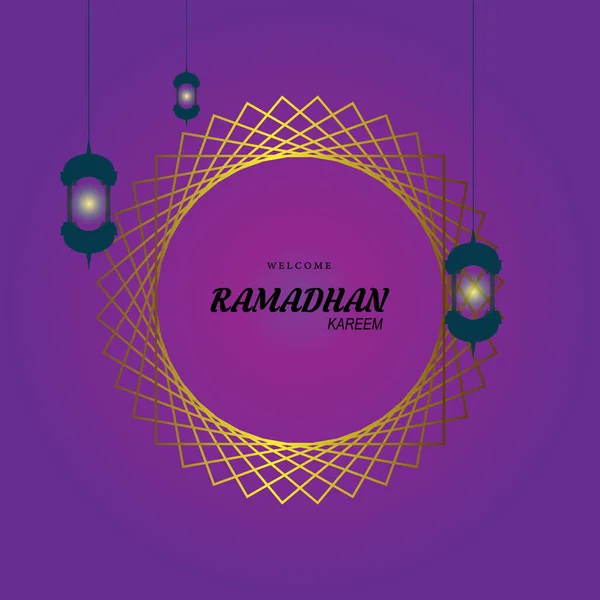 Ramadan Kareem Wallpaper Design Template — Stock Vector