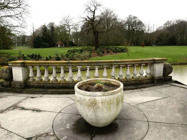 Vecchio Balcone Castello Parco Anversa Belgio — Foto Stock