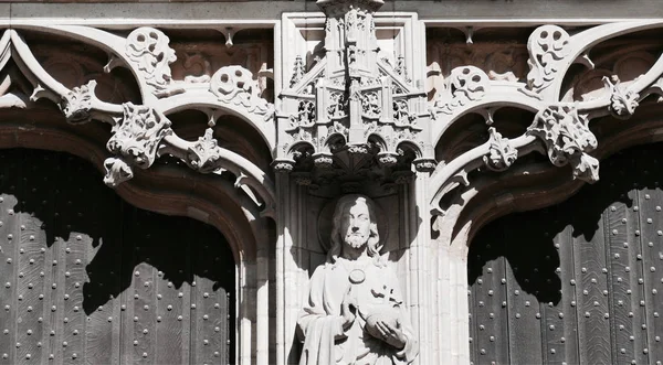 Decorazione Artistica Sulla Cattedrale Anversa Belgio — Foto Stock