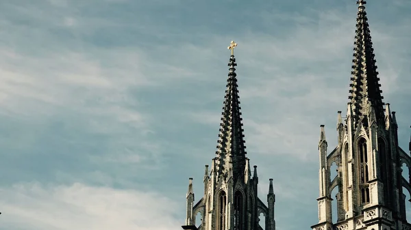 Deux Tours Une Église Anvers Belgique — Photo