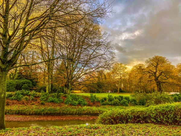 Park Antwerpen België Stockafbeelding