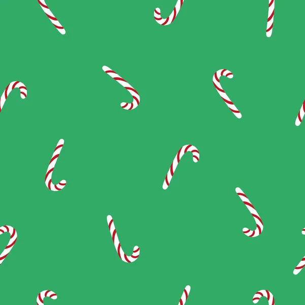 Navidad caramelo fondo sin costuras. Verde, rojo, blanco . — Archivo Imágenes Vectoriales