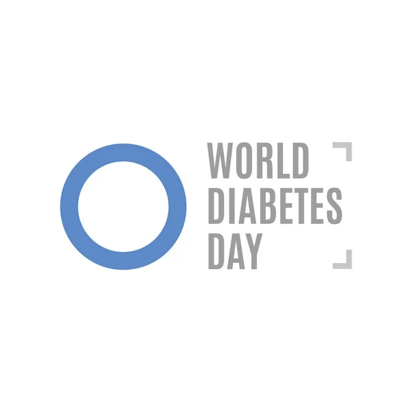 世界糖尿病の日 抽象的なベクトルのロゴ 糖尿病医療のシンボル 11月14日の世界糖尿病デー — ストックベクタ