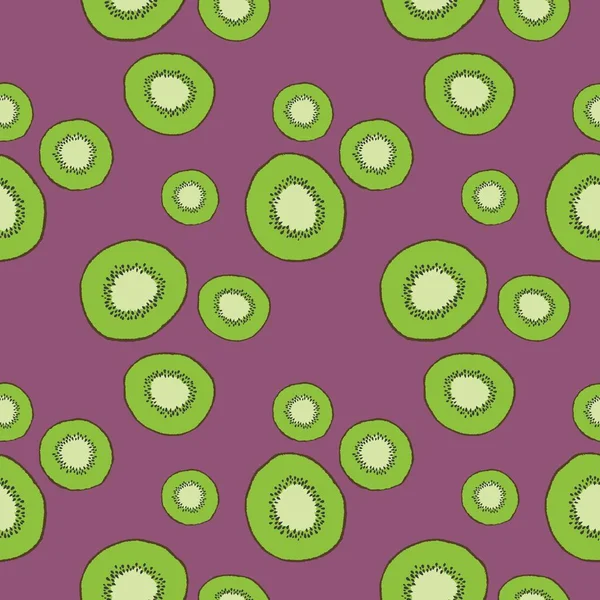 Modèle sans couture kiwi coloré . — Image vectorielle