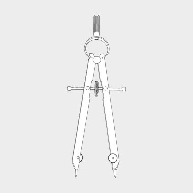 Gri arkaplanda pusula simgesi çiziliyor. 