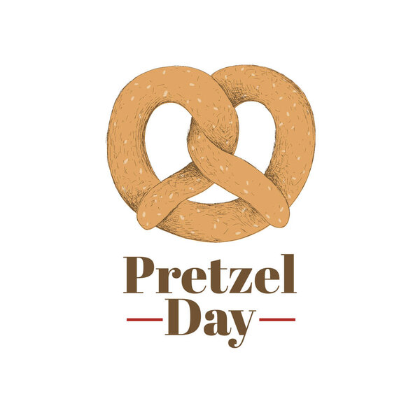 Pretzel Day, Vector Illustration. Suitable for Greeting Card, Poster and Banner. Oktoberfest symbol illustration.