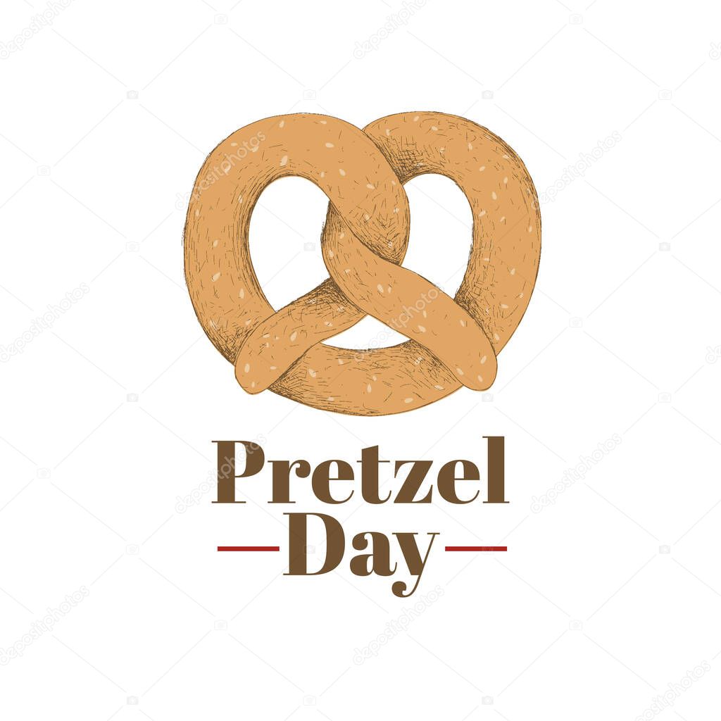 Pretzel Day, Vector Illustration. Suitable for Greeting Card, Poster and Banner. Oktoberfest symbol illustration.
